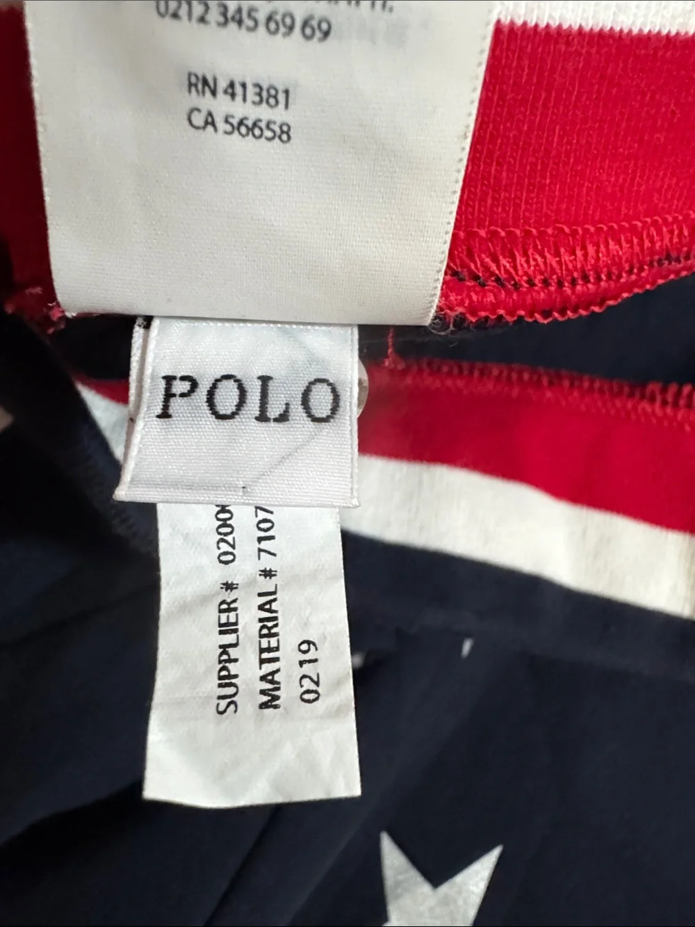 Polo by Ralph Lauren Performance patriotic print 76% cotton athletic shorts Sz L